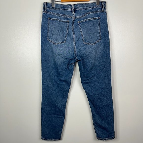 Abercrombie & Fitch Curve Love Super Skinny High Rise Ankle Distressed Jeans 32 - Picture 4 of 4